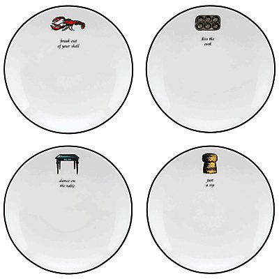 kate spade new york Cause a Stir Tidbit Plate, Set of 4